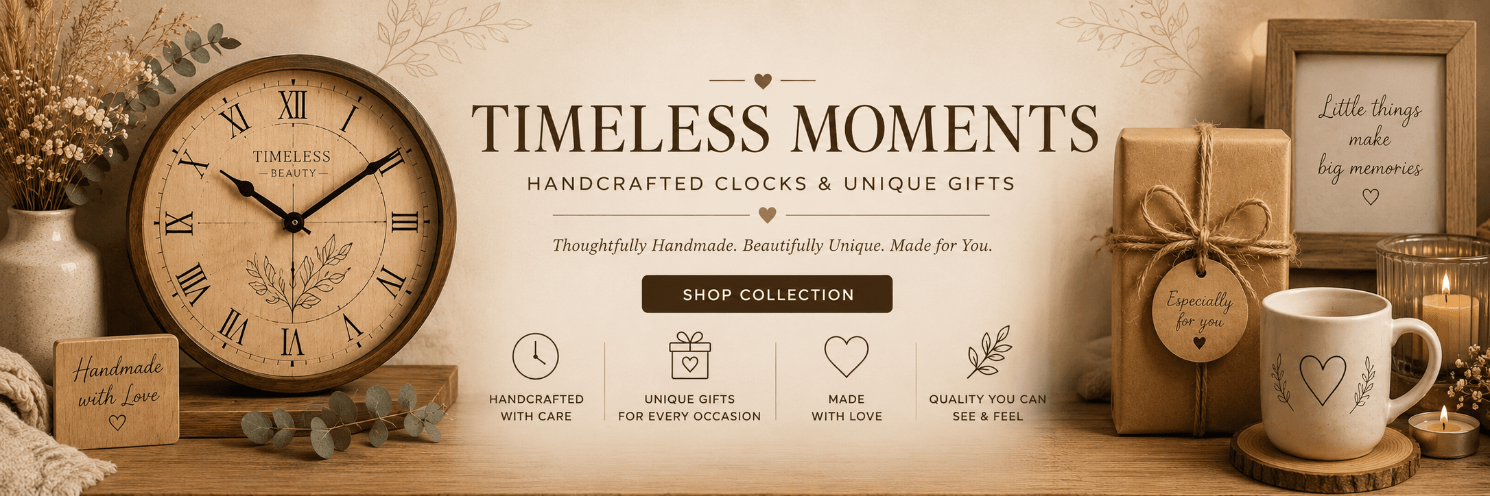ByteCrafterAI — Timeless Moments. Handcrafted clocks and unique gifts, thoughtfully handmade and beautifully unique.