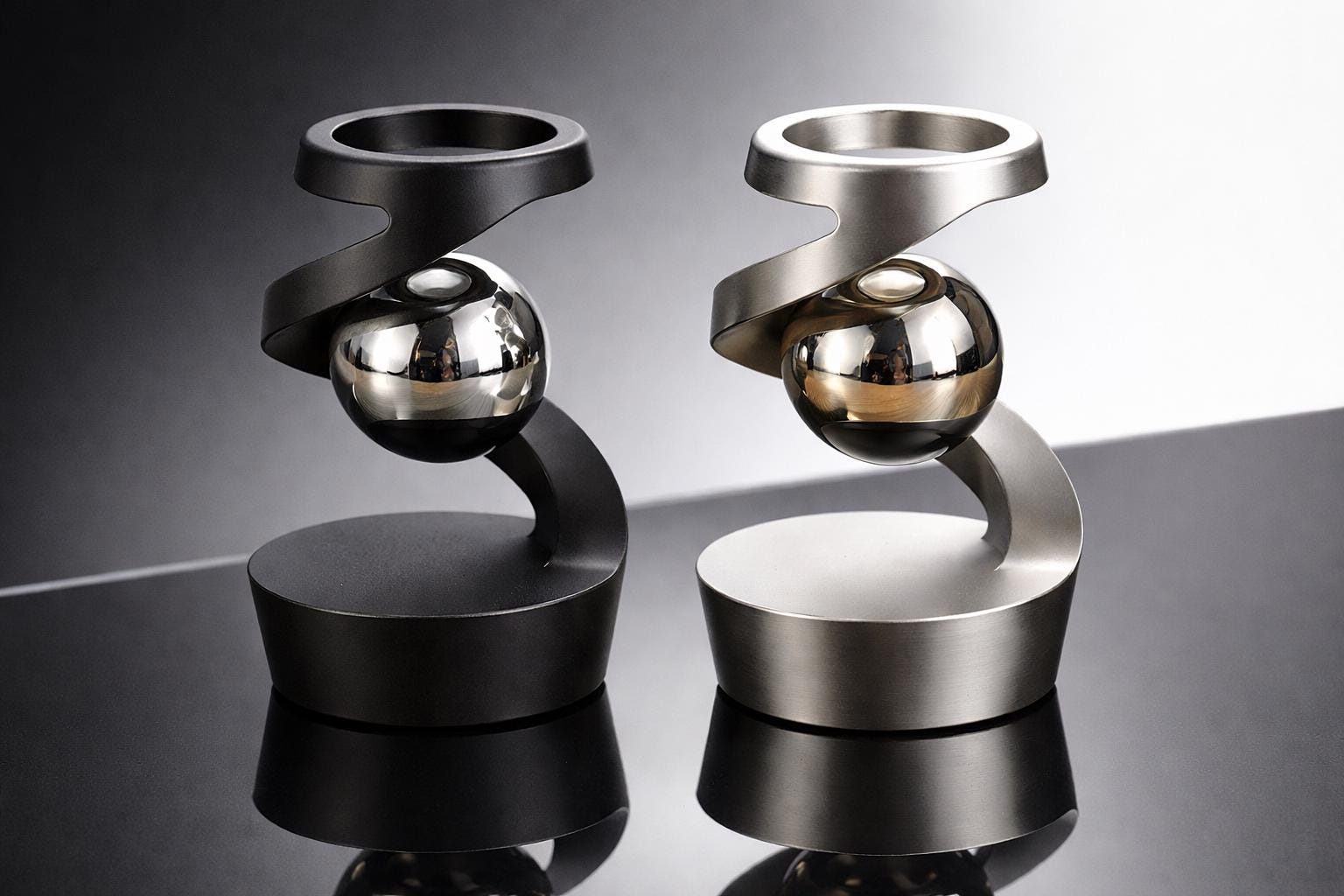 Magnetic Levitation Floating Orb Desk Decor – Modern Minimalist Office Sculpture