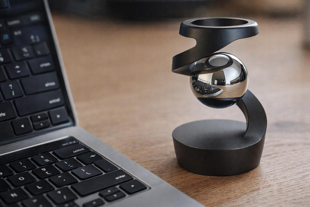 Magnetic Levitation Floating Orb Desk Decor – Modern Minimalist Office Sculpture
